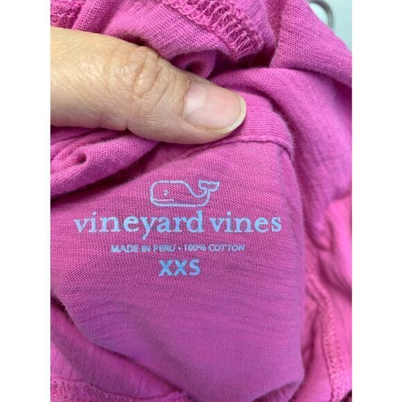 Vineyard Vines Pink Garment Dyed Slub Whale Hoodie Tee Size XXS - Picture 8 of 11